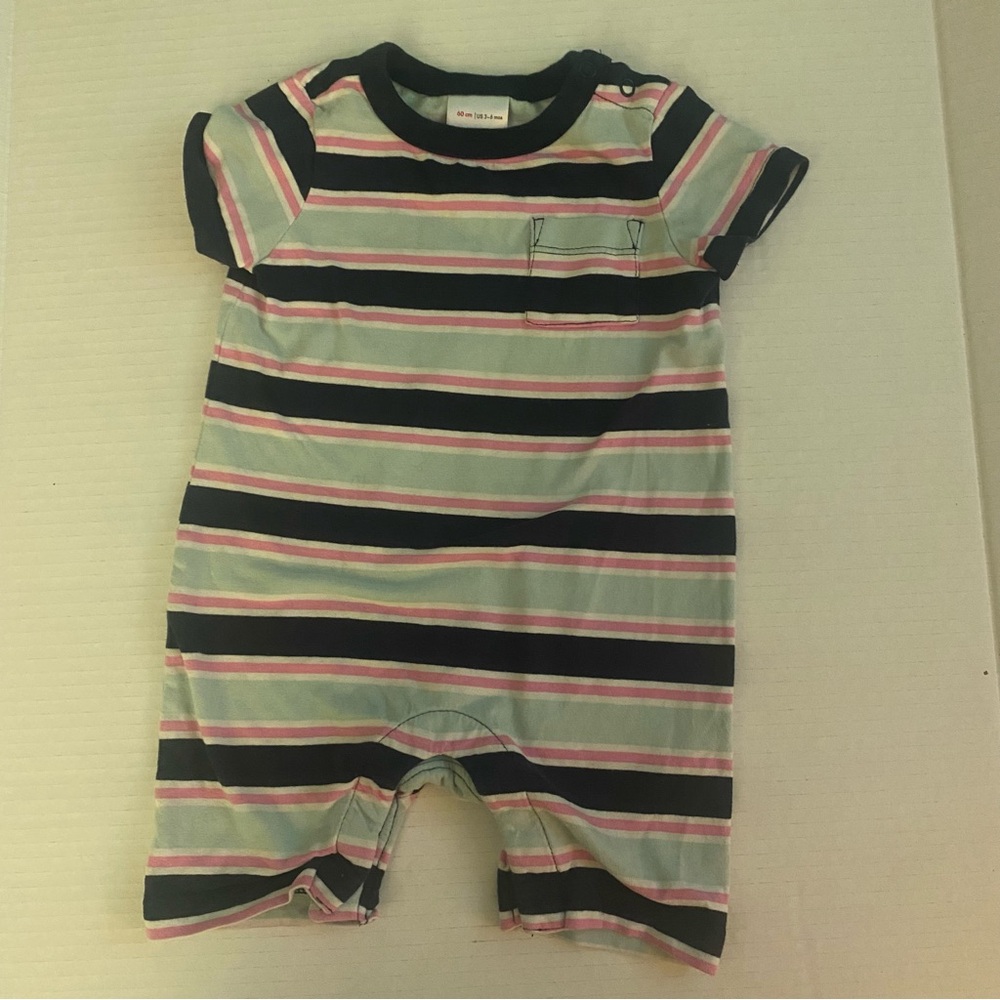 Hanna Andersson Multicolor Baby Romper 3-6 Months GUC